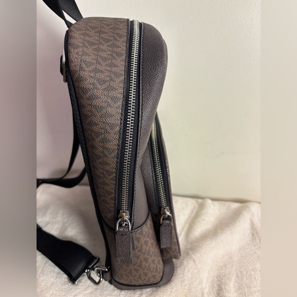 Michael Kors Coated Canvas Monogram Sling Backpack - Picture 3 of 7